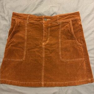 Purnell Brown Corduroy Mini Skirt